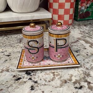 Anthropologie butterfly salt & pepper shaker set